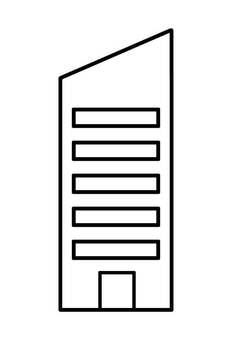 建物イラスト ビル,建物,企業,ビルディング,会社,賃貸,ビジネス,景観,シンプル,物件のイラスト素材