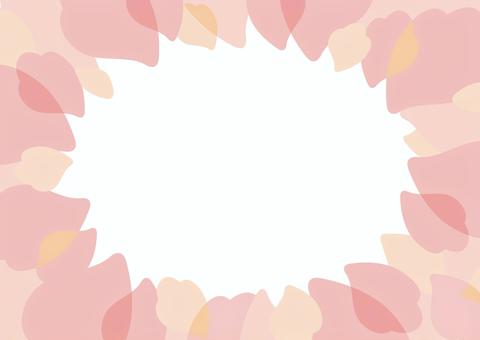 春の花びらのフレーム01 春,花,花びら,フレーム,背景,飾り枠,おしゃれ,手描き,デザイン,かわいいのイラスト素材