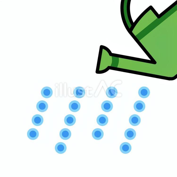 水をあげる 水やり,ジョウロ,緑のイラスト素材