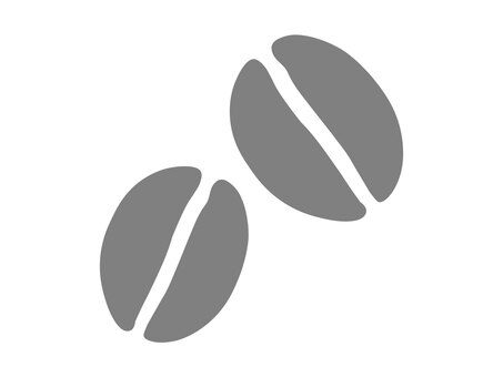 コーヒー豆（珈琲のアイコン） コーヒー,豆,珈琲,焙煎,シルエット,ドリンク,カフェイン,カフェ,イメージ,シンプルのイラスト素材