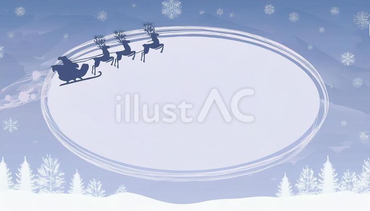 クリスマス　フレーム素材 クリスマス,雪,ツリーのイラスト素材