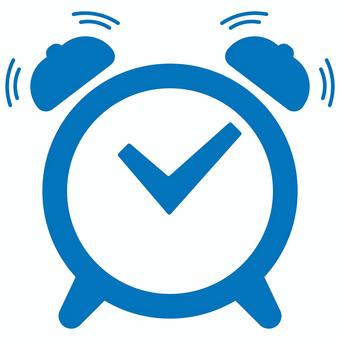 目覚まし時計のアイコン 青 目覚まし,時計,アラーム,クロック,ベル,時間,朝,生活,早起き,タイマーのイラスト素材