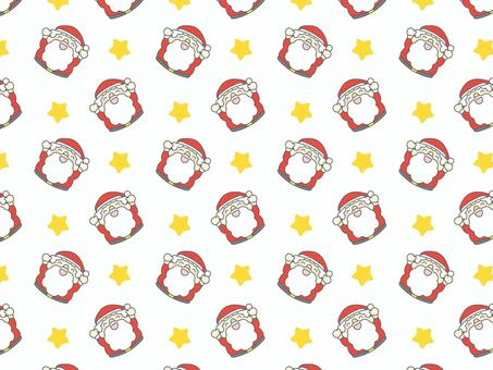 サンタクロースと星のクリスマスの背景 クリスマス,サンタ,星,背景,パターン,サンタクロース,シームレスパターン,シンプル,冬,模様のイラスト素材