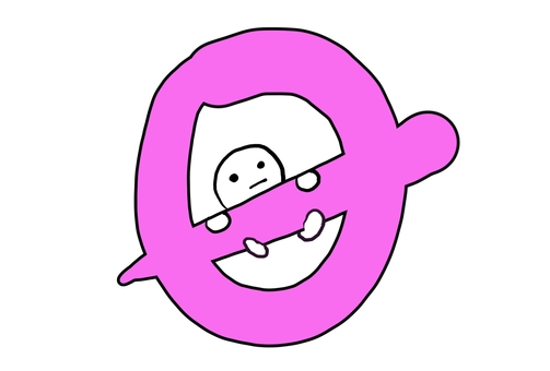 ゼロの中に挟まっちゃったゆるキャラ ゆるキャラ,数字,ゼロ,キャラクター,かわいい,シンプル,ポップ,イラスト,教育素材,アイコンのイラスト素材