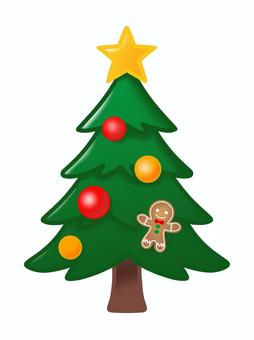 クリスマスイラスト(クリスマスツリー4）