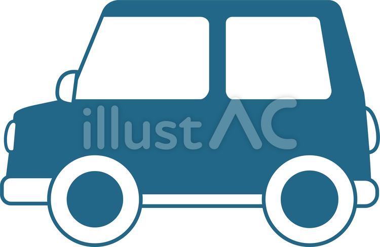 自動車　乗用車　乗り物　シンプル　青 自動車,車,乗用車のイラスト素材