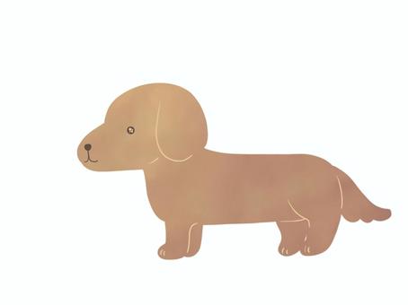 シンプルなダックスフント シンプルなダックスフント ダックスフント,犬,dog,シンプル,手書き,手描き,イラスト,素材,ペット,かわいいのイラスト素材