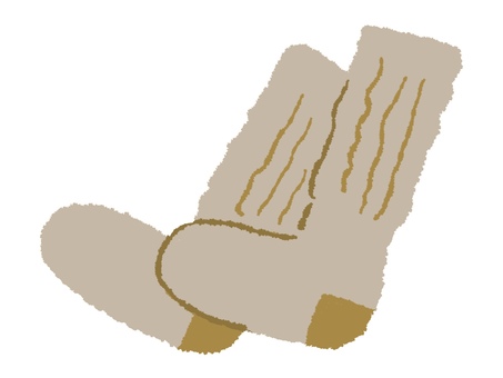 あったか靴下　ベージュ系 靴下,ルームソックス,あったか,ほかほか,冷え性,寒さ対策,あったかグッズ,シンプル,広告,挿絵のイラスト素材