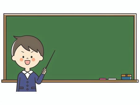 発表する男子生徒 小学生,男の子,こども,説明,教える,解説,プレゼン,発表,ポイント,授業のイラスト素材