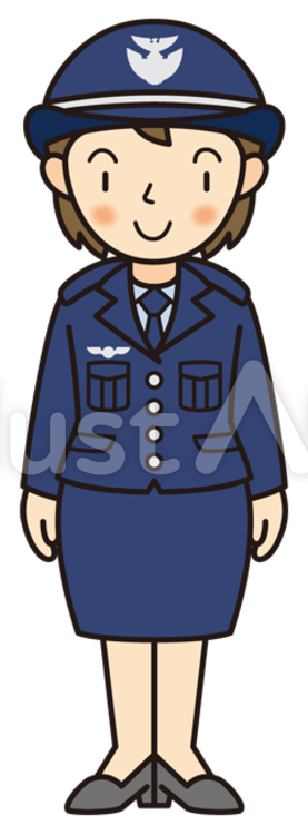 航空自衛官（冬服） 自衛官,航空自衛隊,女のイラスト素材