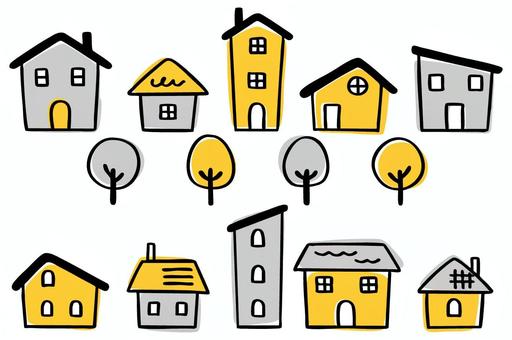 Illustration, family, building, a house, 