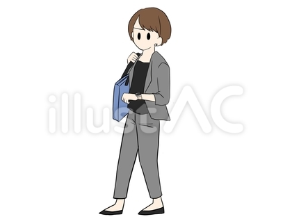 腕時計で時間を確認するスーツ女性2