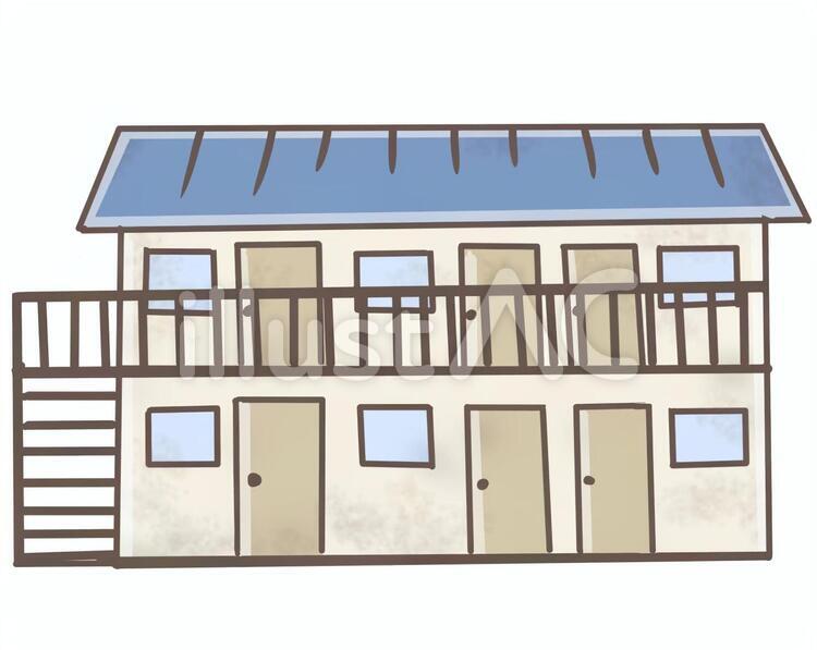 ぼろぼろアパート アパート,住宅,古いのイラスト素材