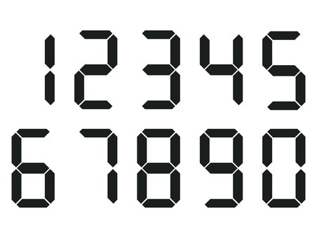 digital numbers, digital, cuenta atrás, escritura, JPG, PNG and AI