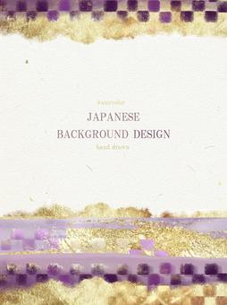 金箔日本背景 264 的方格圖案和雲彩, JPG, PNG 和 AI 金箔日本背景 264 的方格圖案和雲彩, 和柄, 金箔, 背景, JPG, PNG 和 AI