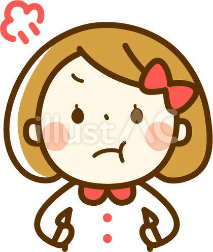怒っている女の子