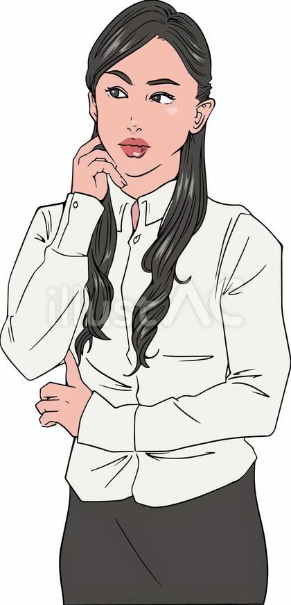 考える女性