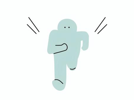 走るシンプル人間 塗り 走るシンプル人間 塗り シンプル,人間,抽象的,無表情,人物,シルエット,アイコン風,ミニマル,デフォルメ,中性的のイラスト素材
