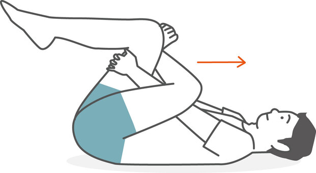 腰痛・股関節ストレッチ  腰痛改善,股関節,男性,ストレッチ,体操,運動,エクササイズのイラスト素材