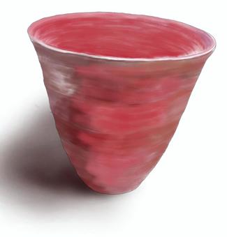 朱い酒器 赤,深紅,器,陶器,酒器のイラスト素材