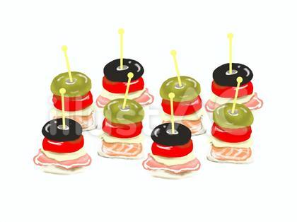 ピンチョスのオードブル