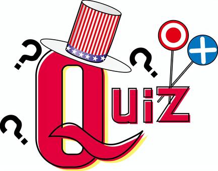 クイズタイトル クイズ,クエッション,マーク,はてな,丸,バツ,アメリカン,ハット,考える,タイトルのイラスト素材