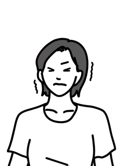 顔の漸進的筋弛緩法 女性,顔,漸進的筋弛緩法,緊張,ポーズ,ストレッチ,ショートヘア,トレーニング,震える,痙攣のイラスト素材