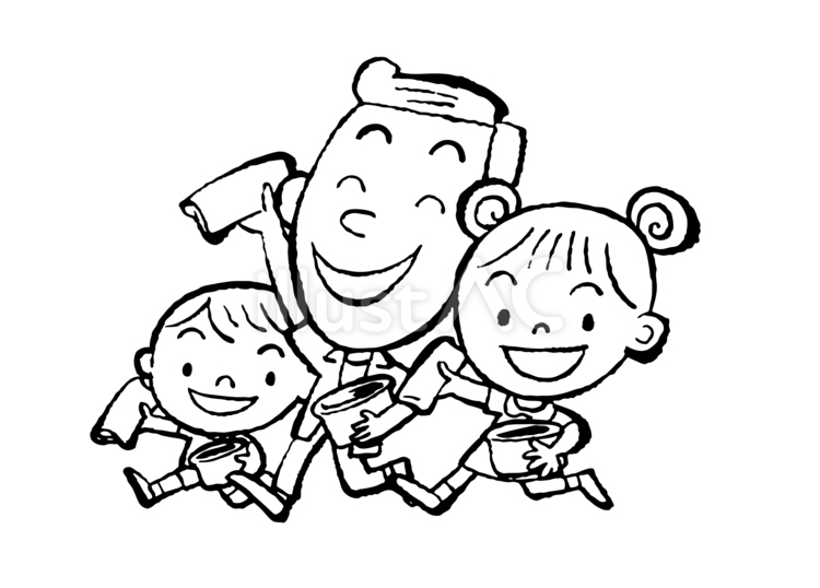 楽しそうな家族 人物,家族,子供のイラスト素材