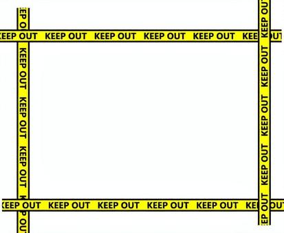 KEEP OUTフレーム２（※AI有） keepout,規制線,キープアウト,枠,ストップ,テキストスペース,フレーム,ハザード,デンジャー,交通整理のイラスト素材