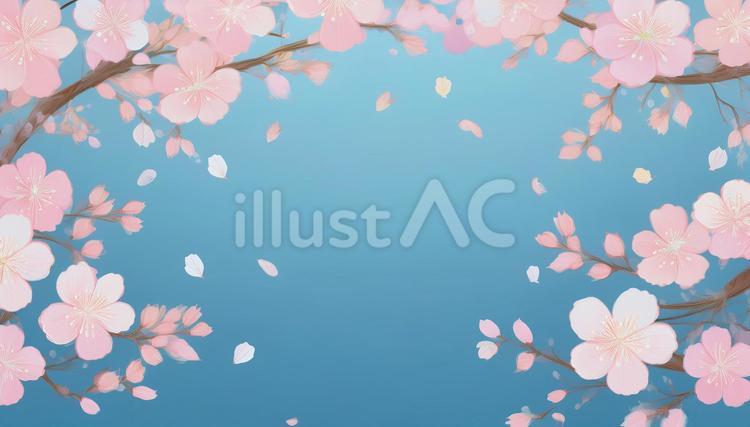 桜のフレーム 桜,フレーム,背景のイラスト素材