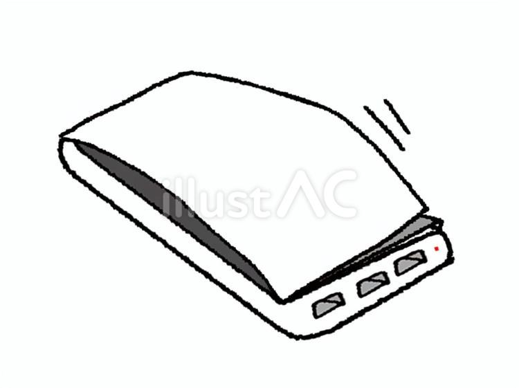 膨張するモバイル電池 モバイル電池,膨張,劣化のイラスト素材