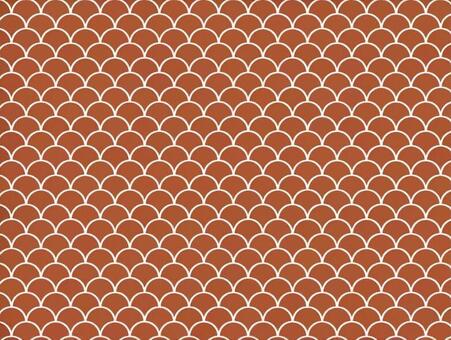 小さめうろこ文様 背景（朱色） 和柄,うろこ,鱗文様,うろこ柄,和風背景,背景,パターン,テクスチャ,スウォッチ,模様のイラスト素材
