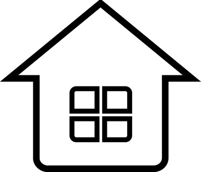一軒家アイコン 家,一軒家,シルエット,アイコン,住宅,窓,防災,ピクトグラム,住居,マルシェのイラスト素材
