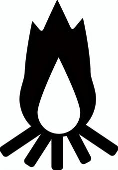 焚火アイコン 炎,火,燃える,アイコン,熱い,焚火,火遊び,マッチ,火事,ガスのイラスト素材
