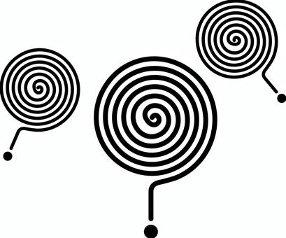 渦巻はてな　 はてな,マーク,渦巻,回る,特殊,アレンジ,疑問のイラスト素材