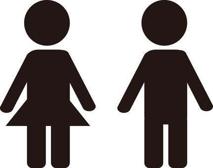 男女ピクトグラム トイレ,化粧室,男性マーク,女性マーク,人,トイレマーク,人物アイコン,便所,公衆トイレ,男女のイラスト素材
