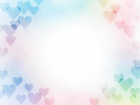 ふわふわハートの背景_パステル ハート,ふわふわ,グラデーション,背景,壁紙,テクスチャ,柔らかい,明るい,優しい,ナチュラルのイラスト素材