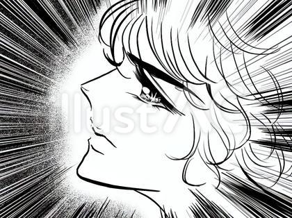 太眉イケメン昭和少女漫画風王子様と集中線
