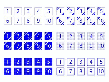 Illustration of numbers 6 types set Blue version, JPG, PNG and AI Illustration of numbers 6 types set Blue version, digital, font, blue, JPG, PNG and AI