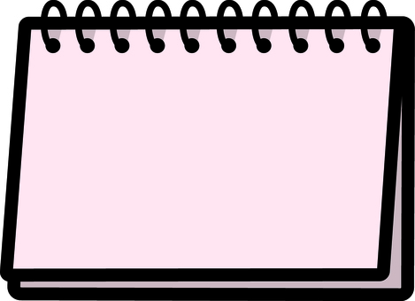 ピンクのスケッチブックです。 スケッチブック,シンプル,ノート,画用紙,文房具,デッサン,紙,ページ,アイデア,練習のイラスト素材