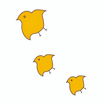 千鳥　三羽　縁あり 正月,迎春,縁起物,年賀状,素材,パーツ,お祝い,千鳥,とり,動物のイラスト素材