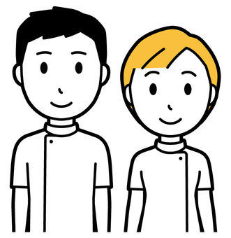  理学療法士の男女(黄)-031-バスト 正面,理学療法士,男女,医療,病院,クリニック,整体師,柔道整復師,鍼灸師,人物のイラスト素材