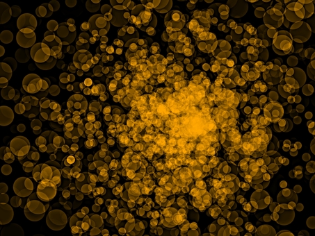 オレンジパーティクル背景　透過あり 背景,キラキラ,玉ボケ,パーティクル,エフェクト,デコレーション,光沢,豪華,エネルギー,煌めきのイラスト素材
