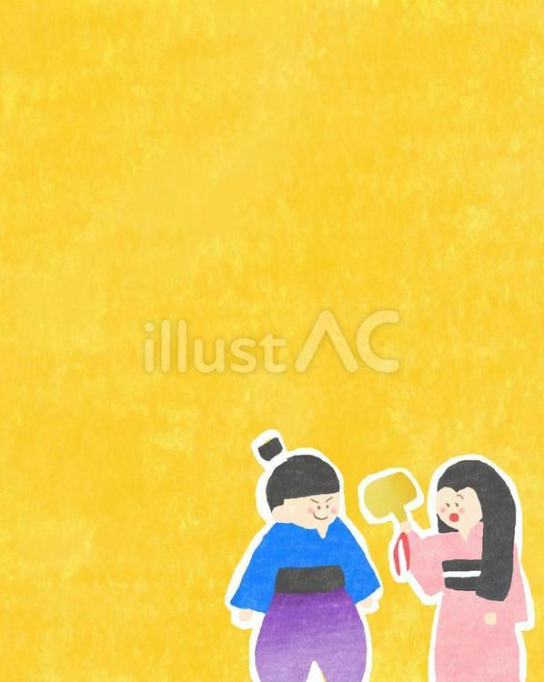 うちでのこづちと一寸法師♪ かわいい,うちでのこづち,一寸法師のイラスト素材