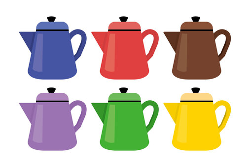コーヒーポットセット1 コーヒーポット,カフェ雑貨,日用品,キッチン,喫茶店,カフェ,調理器具,キッチン用品,水差し,かわいいのイラスト素材