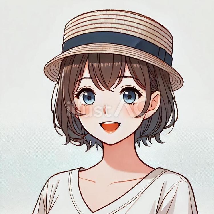 帽子をかぶる女性イラスト - No: 25526059｜無料イラスト・フリー素材なら「イラストAC」