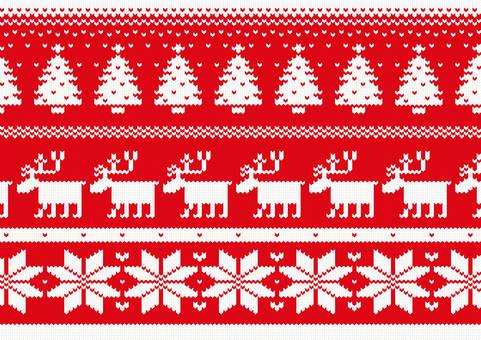 クリスマスニット クリスマス,編み物,ニット,模様,壁紙,素材,背景,赤,トナカイ,クリスマスツリーのイラスト素材