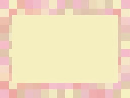 ピンクと黄色の幾何学模様四角フレーム80 フレーム,幾何学,背景,枠,飾り枠,囲み枠,ピンク,黄色,カラフル,四角のイラスト素材