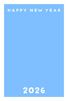 年賀状背景/青 背景,午,だるま,ベクター,2026年年賀状,デフォルメ,キュート,ベタ塗り,年賀状素材,年賀状のイラスト素材