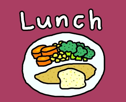 ランチ ランチ,フライ,タルタルソース,付け合わせ,メニューのイラスト素材